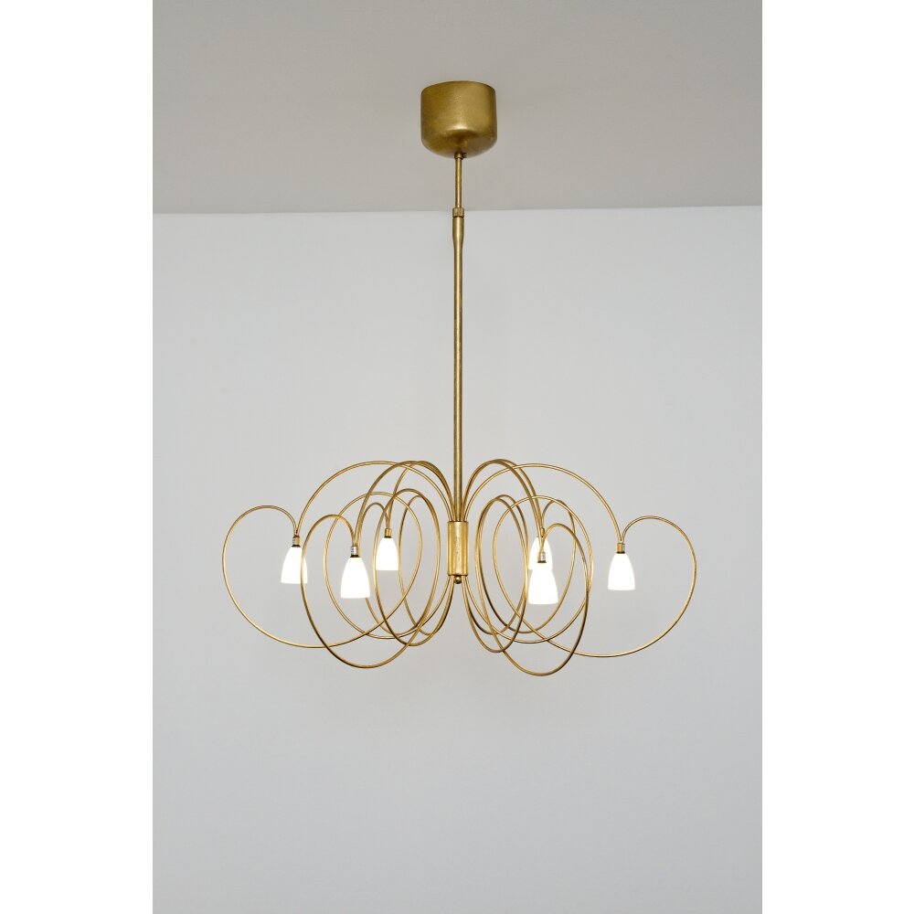 Suspension Holländer ROSASPINA Or, 6 lumières main product photo