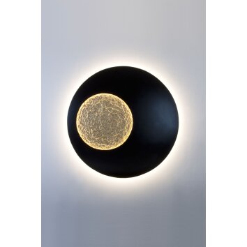 Applique murale Holländer LUNA EXTRA GROSS LED Brun, Or, Noir, 1 lumière