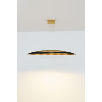 Suspension Holländer MERCURIO LED Or, 5 lumières