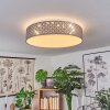Plafonnier Tallaboa LED Blanc, 1 lumière, Télécommandes