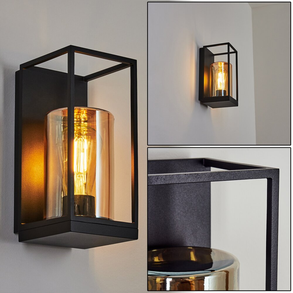 Applique murale d'extérieur Palanga Noir, 1 lumière main product photo