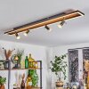 Plafonnier Deadwood LED Noir, Blanc, 5 lumières