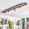 Plafonnier Deadwood LED Noir, Blanc, 5 lumières