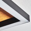 Plafonnier Deadwood LED Brun, Chrome, Couleur bois, Noir, 5 lumières