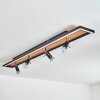 Plafonnier Deadwood LED Noir, Blanc, 5 lumières