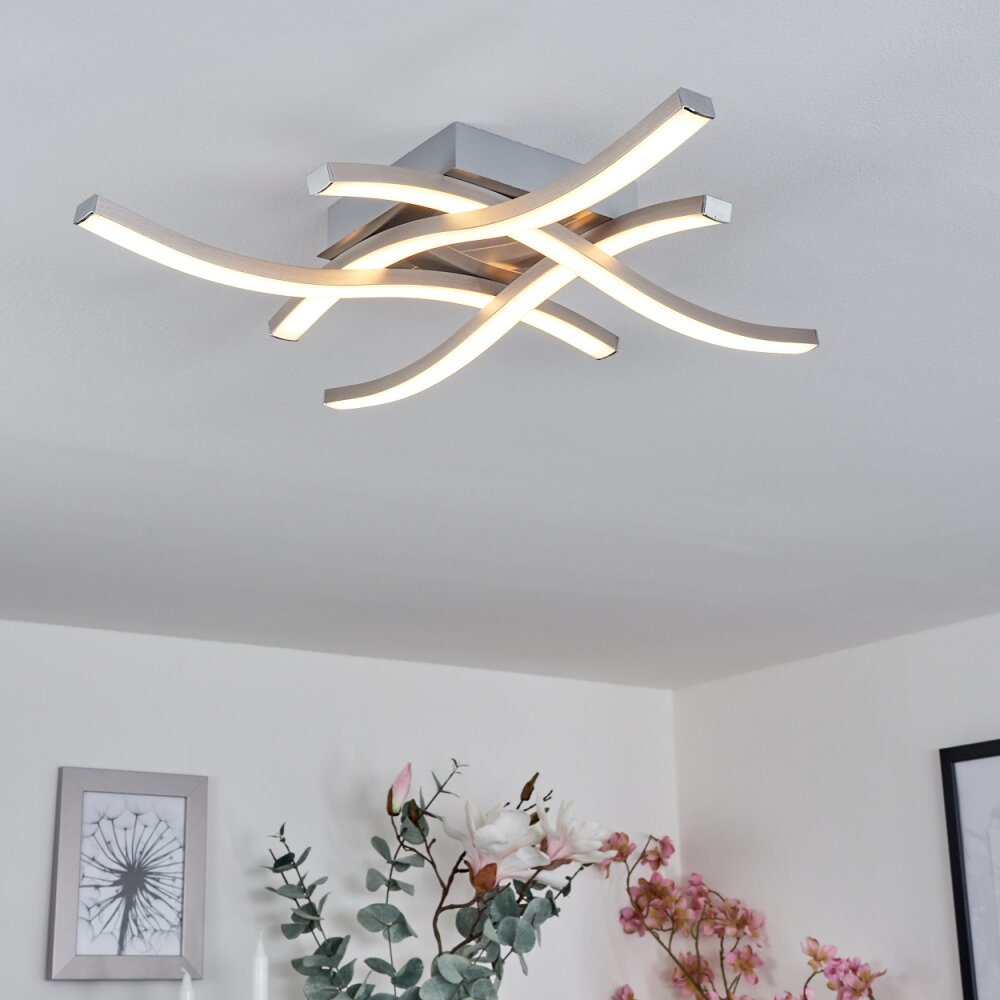 Plafonnier Letala LED Nickel mat, 4 lumières main product photo