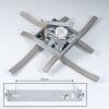 Plafonnier Letala LED Nickel mat, 4 lumières