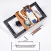 Plafonnier Deadwood LED Noir, Blanc, 2 lumières