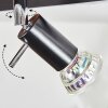 Plafonnier Deadwood LED Noir, Blanc, 2 lumières