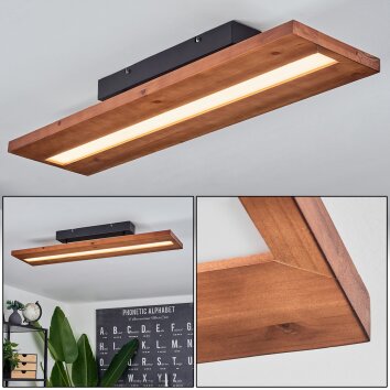 Plafonnier Versoix LED Noir, 1 lumière