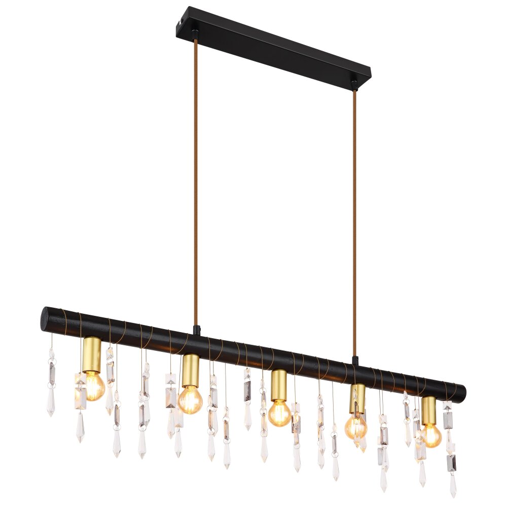 Suspension Globo KIRA Noir, 5 lumières main product photo