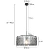 Suspension Steinhauer Sparkled Light Noir, 1 lumière