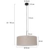 Suspension Steinhauer Sparkled Light Noir, 1 lumière