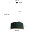 Suspension Steinhauer Sparkled Light Noir, 1 lumière