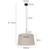 Suspension Steinhauer Sparkled Light Noir, 1 lumière