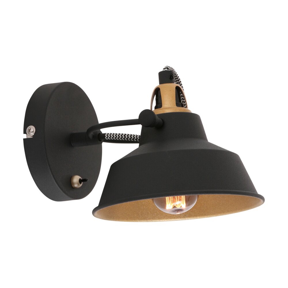 Applique murale Steinhauer Nové Or, Noir, 1 lumière main product photo