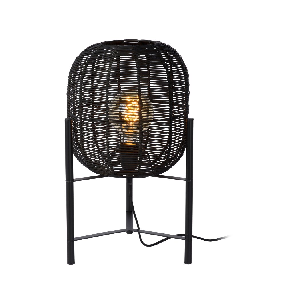 Lampe de table Lucide HERMINE Noir, 1 lumière main product photo