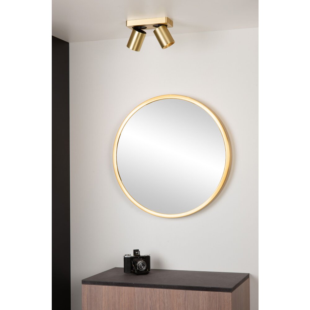Plafonnier Lucide NIGEL LED Or, Laiton, 2 lumières main product photo