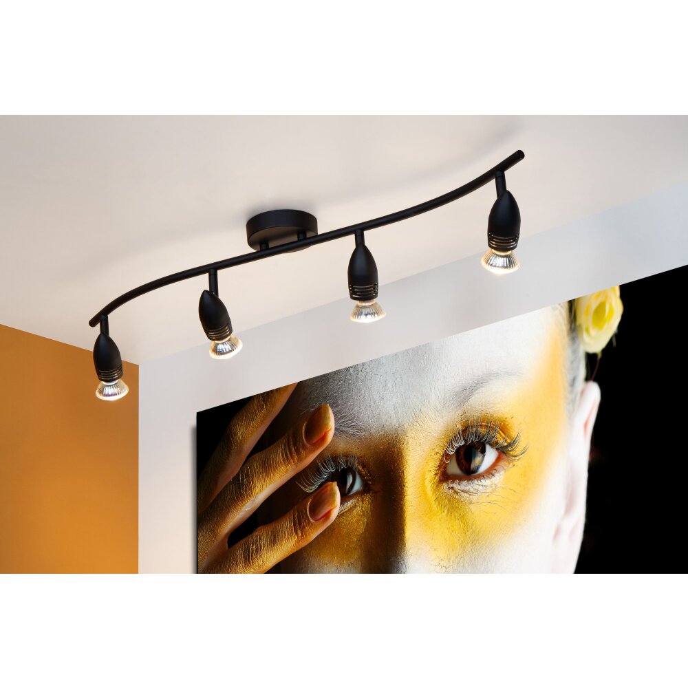 Plafonnier Lucide CARO Noir, 4 lumières main product photo