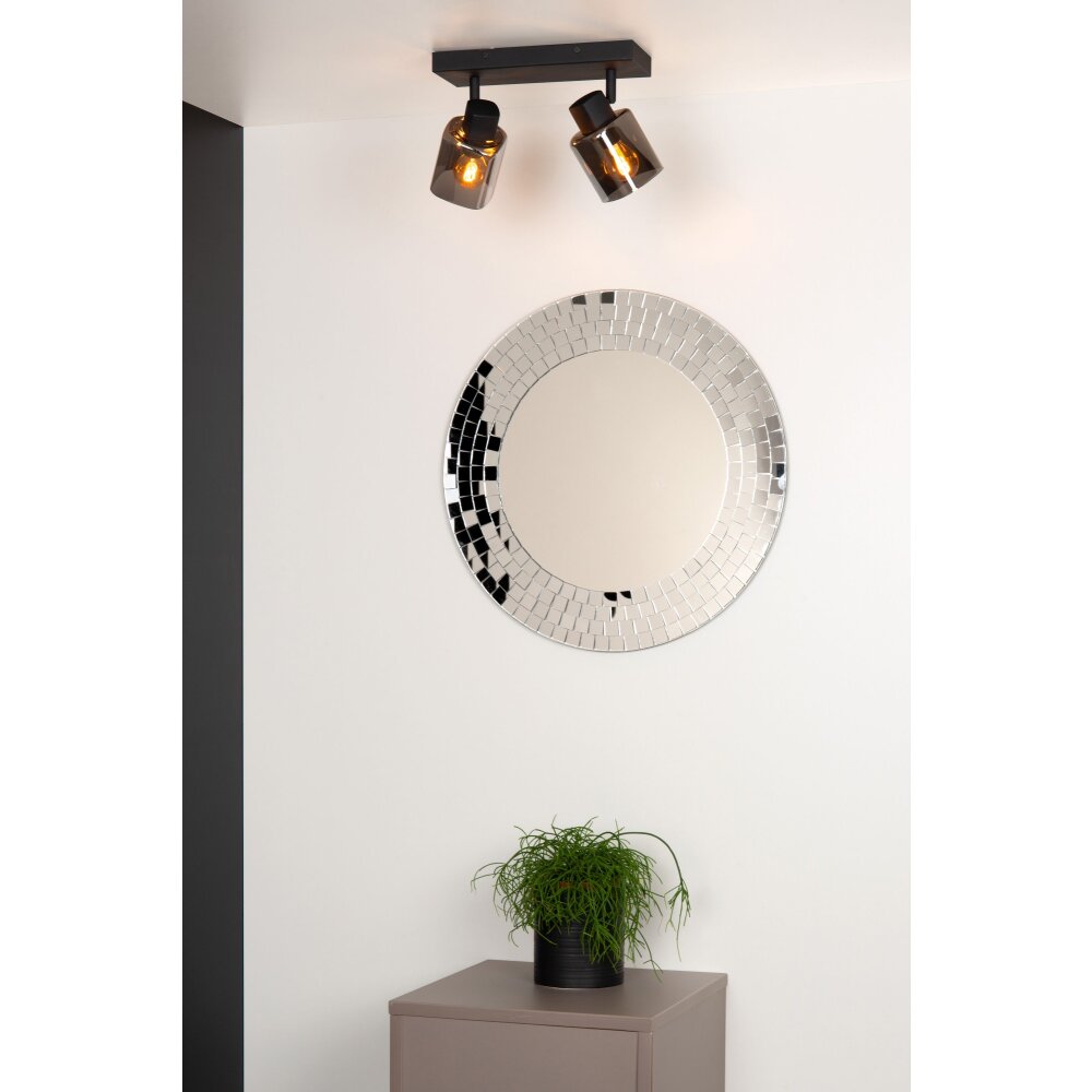 Plafonnier Lucide ALION Noir, 2 lumières main product photo