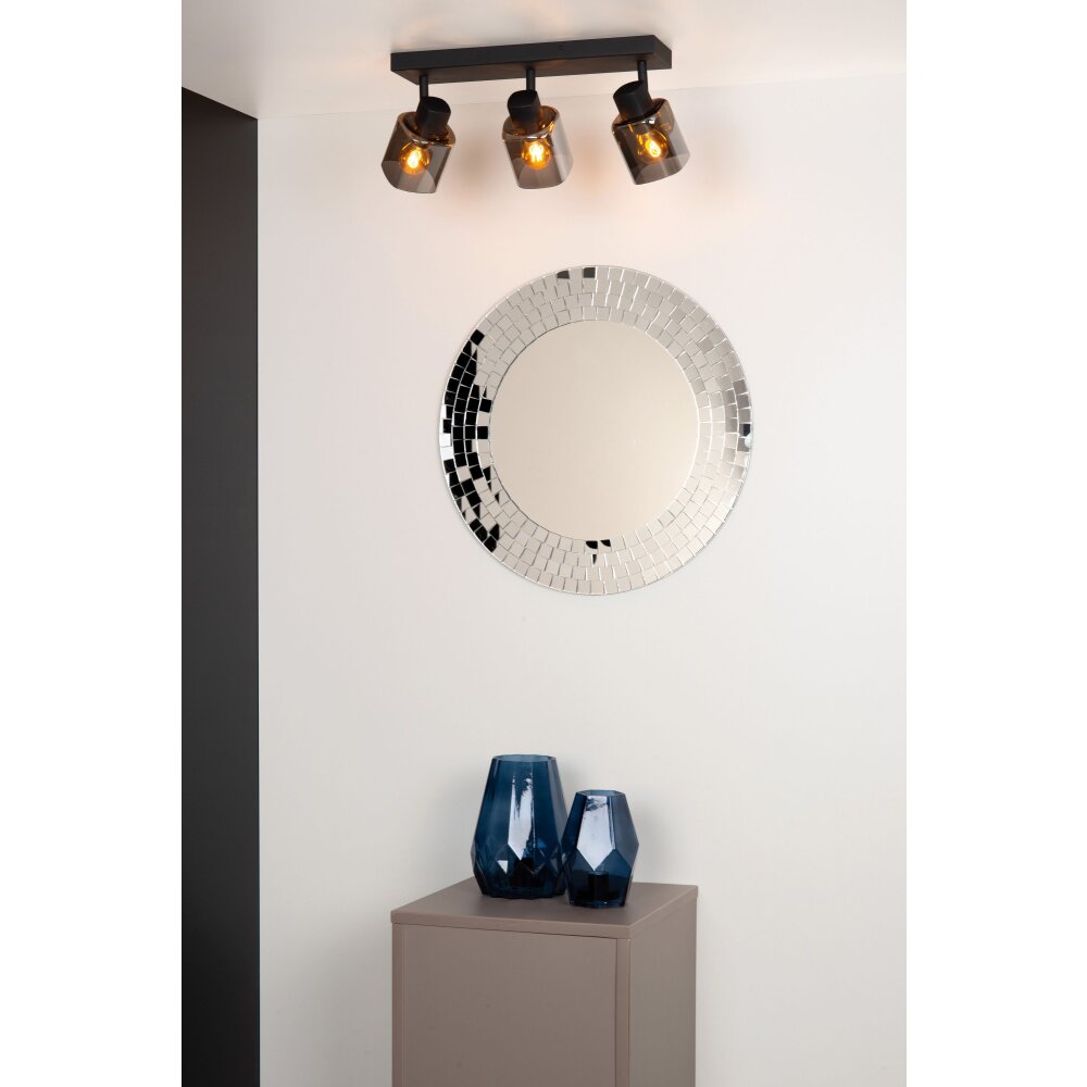 Plafonnier Lucide ALION Noir, 3 lumières main product photo