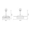 Ventilateur Globo CABRERA LED Blanc, 1 lumière, Télécommandes