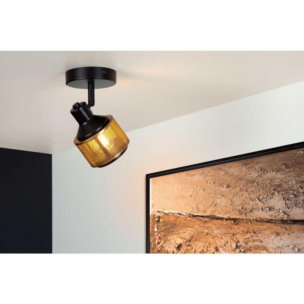Applique murale Lucide RAFA Noir, 1 lumière main product photo