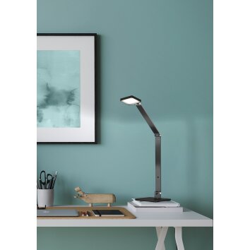 Lampe de table Fischer & Honsel Rike LED Noir, 1 lumière
