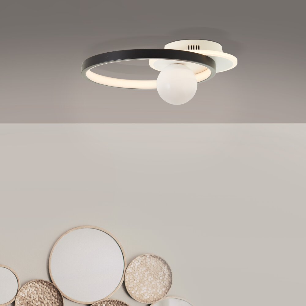 Plafonnier Brilliant Atlanta LED Noir, 1 lumière main product photo
