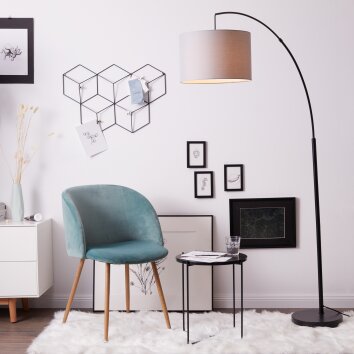 Lampadaire Brilliant Aike Noir, 1 lumière