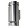Applique murale d'extérieur Lutec Focus couleur acier inoxydable, 2 lumières