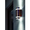 Applique murale d'extérieur Lutec Focus couleur acier inoxydable, 2 lumières