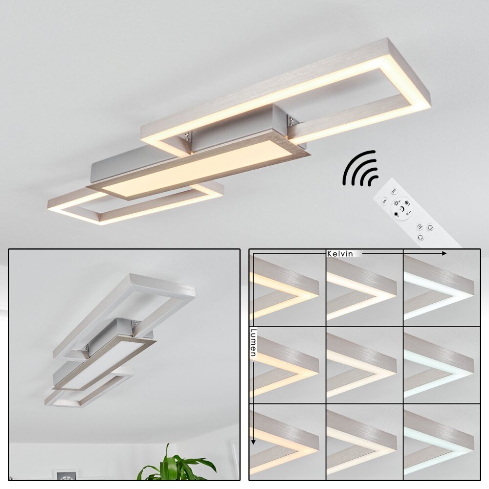 Plafonnier Ahrenfeld LED Aluminium, 1 lumière, Télécommandes main product photo
