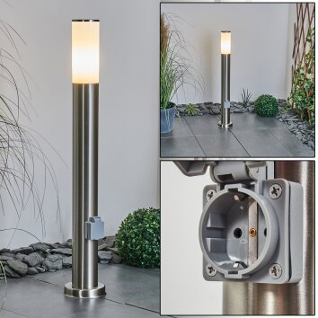 Borne lumineuse Caserta Nickel mat, 1 lumière