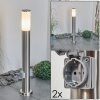 Borne lumineuse Caserta Nickel mat, 1 lumière