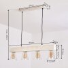 Suspension Tapso Bois clair, Blanc, 4 lumières Suspension Tapso Bois clair, Blanc, 4 lumières