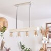 Suspension Tapso Bois clair, Blanc, 4 lumières Suspension Tapso Bois clair, Blanc, 4 lumières