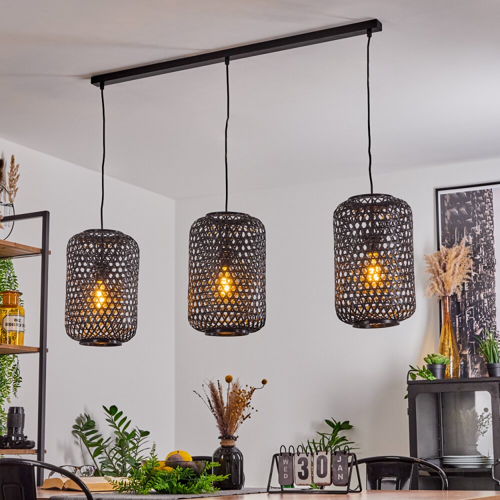 Suspension Uguay Noir, 3 lumières main product photo