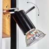 Applique murale Deadwood LED Noir, Blanc, 2 lumières