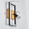 Applique murale Deadwood LED Noir, Blanc, 2 lumières