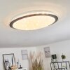 Plafonnier Gorgonta LED Blanc, 2 lumières, Télécommandes, Changeur de couleurs