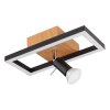 Applique murale Globo IDA LED Couleur bois, Noir, 2 lumières