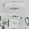 Plafonnier Auxerre LED Blanc, 2 lumières, Télécommandes, Changeur de couleurs