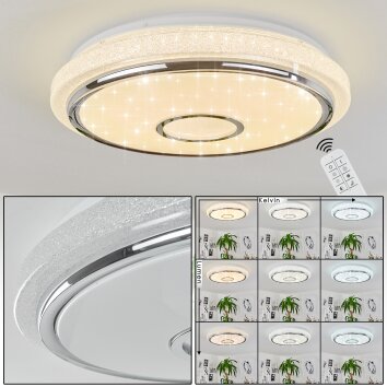 Plafonnier Vallecito LED Blanc, 1 lumière