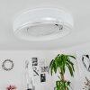 Plafonnier Tobosy LED Blanc, 1 lumière, Télécommandes