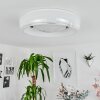 Plafonnier Tobosy LED Blanc, 1 lumière, Télécommandes
