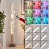 Lampadaire Gamsen LED Nickel mat, 3 lumières, Télécommandes, Changeur de couleurs