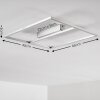 Plafonnier Rauma LED Nickel mat, 1 lumière