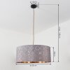 Suspension Tallaboa Gris, Cuivre, 1 lumière