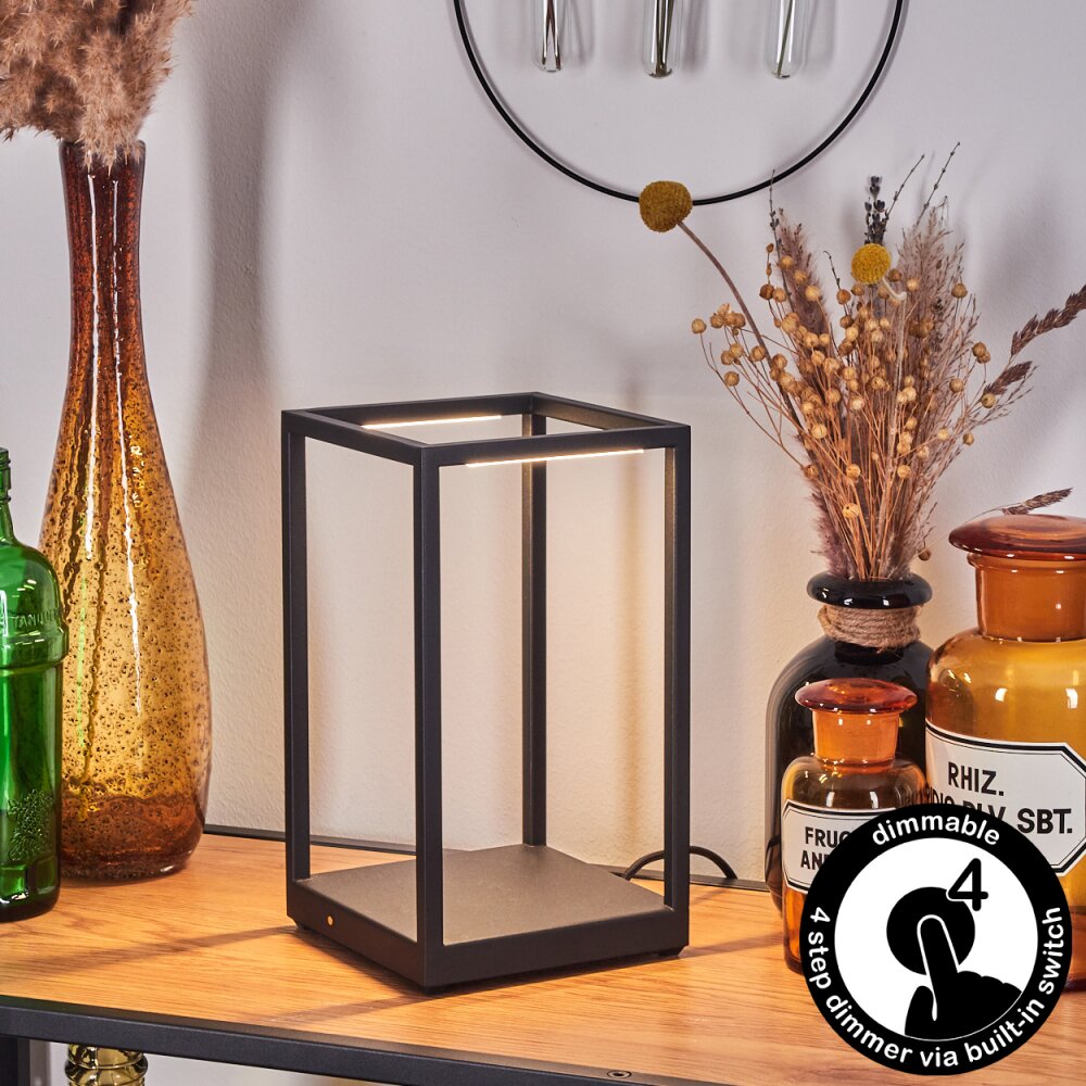 Lampe de table Ranquile LED Noir, 2 lumières main product photo